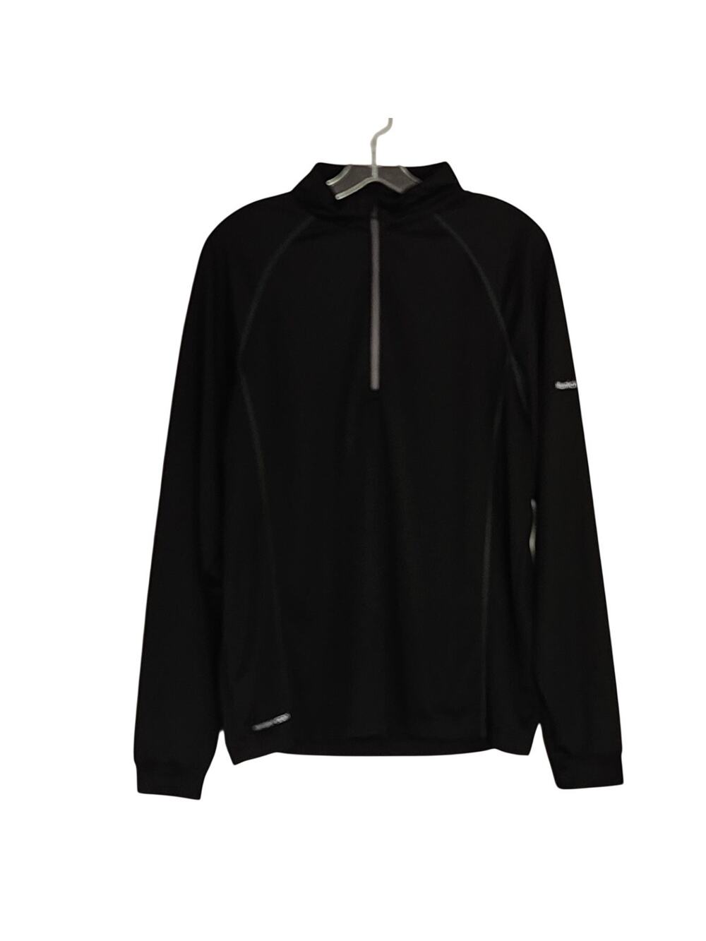 Ping Men's Long Sleeve Quarter Zip Shirt Performance Sensor Cool Sz L Black